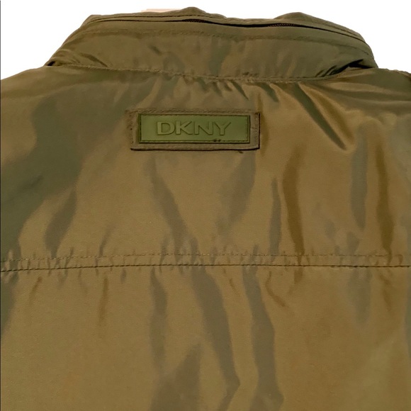 DKNY BIG KIDS ARMY GREEN ALL WEATHER COAT - Picture 7 of 8